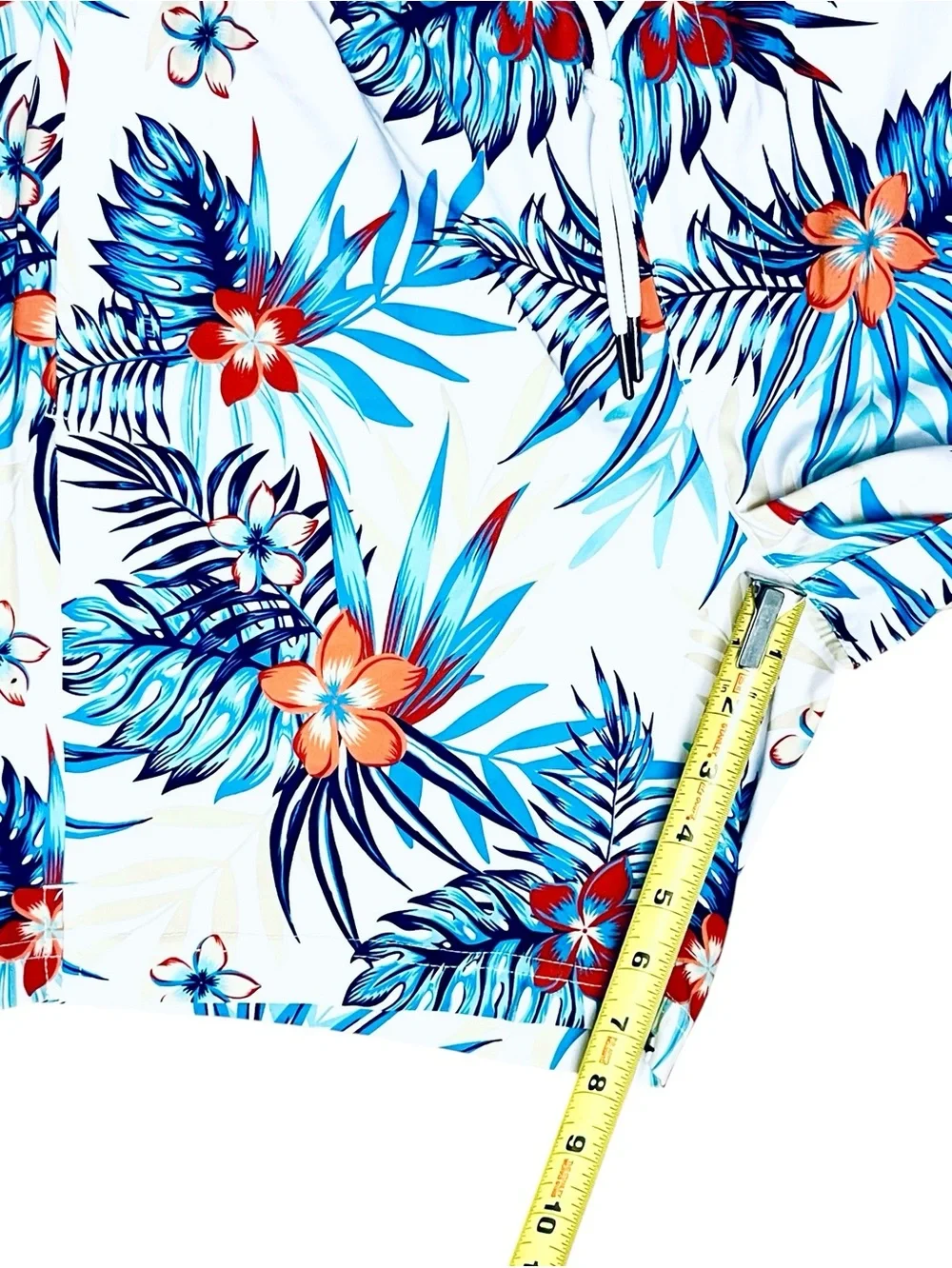 Maamgic Swim Trunks Tropical Hawaiian Liner Stretch Quick Dry Zip/Pockets Sz M